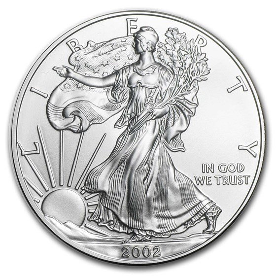 2002 1 oz Silver American Eagle BU 2002 1 oz Silver American Eagle BU